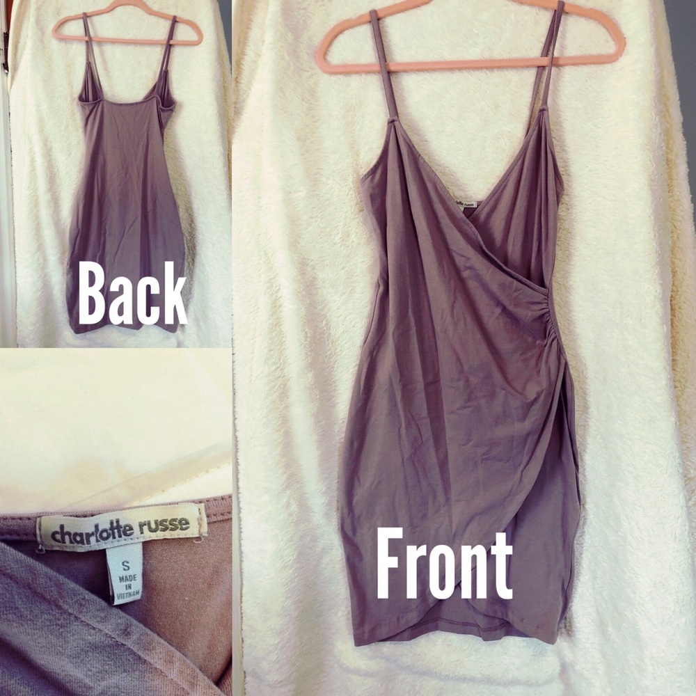 Purple wrap dress